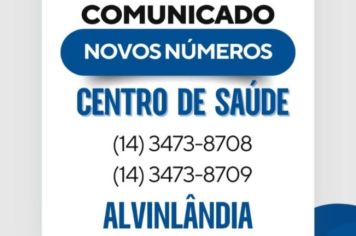 Novos Números de Telefone - Centro de Saúde