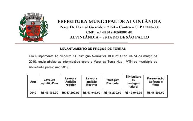 DECLARAÇÃO do ITR